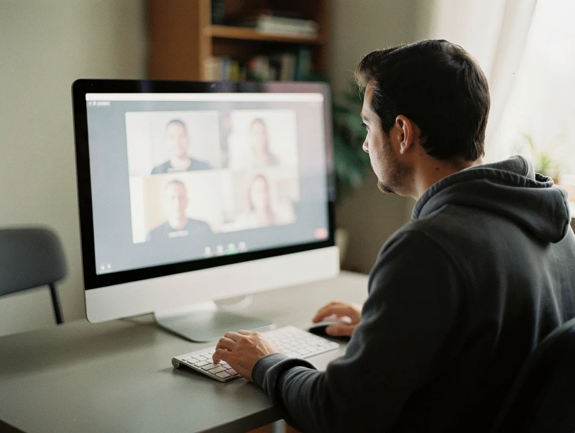 Reunión virtual en equipo de tecnología | Geornada